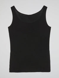 Black Cotton Tank Top