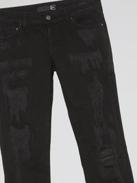 Black Distressed Jeans