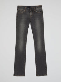 Black Faded Denim Jeans