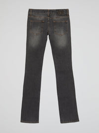 Black Faded Denim Jeans