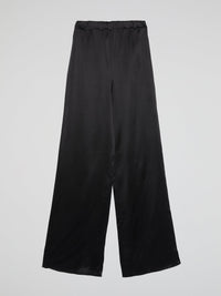 Black Elastic Waist Palazzo Pants