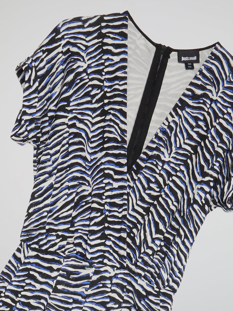 Animal Print Rear Zip Jumpsuit