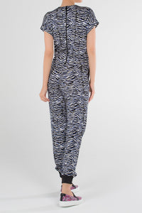 Animal Print Rear Zip Jumpsuit