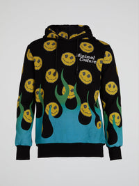 Smiley All Over Print Hoodie