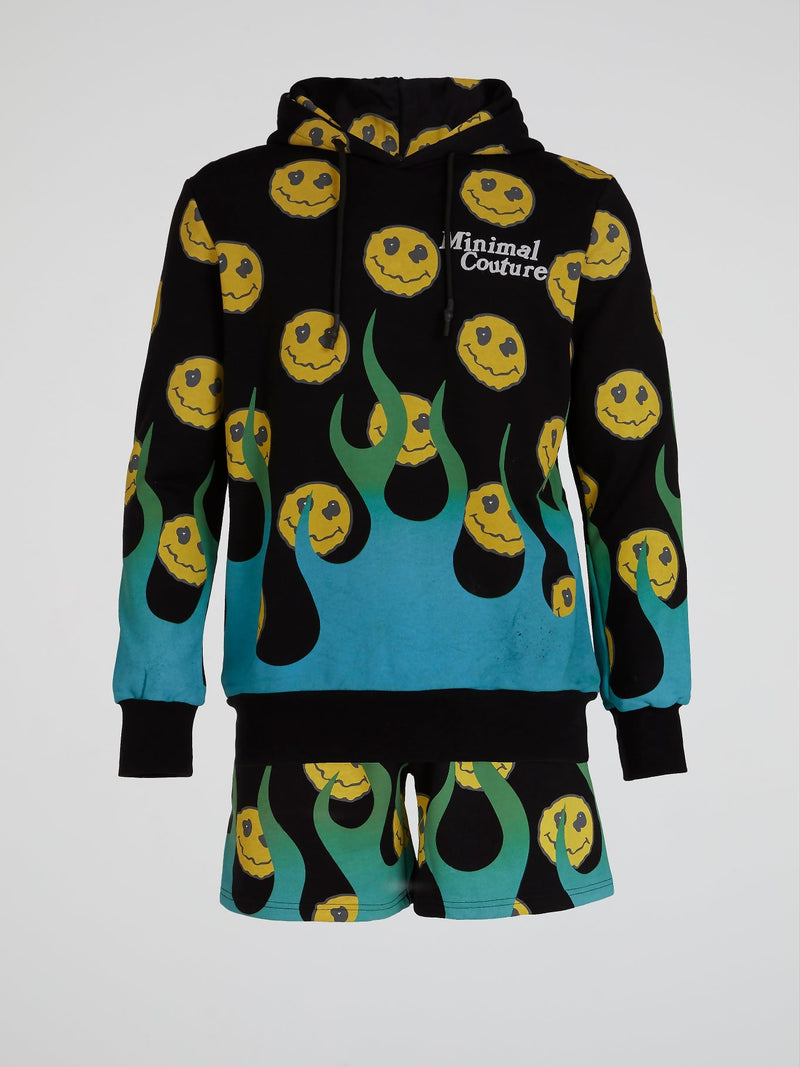 Smiley All Over Print Bermuda Shorts