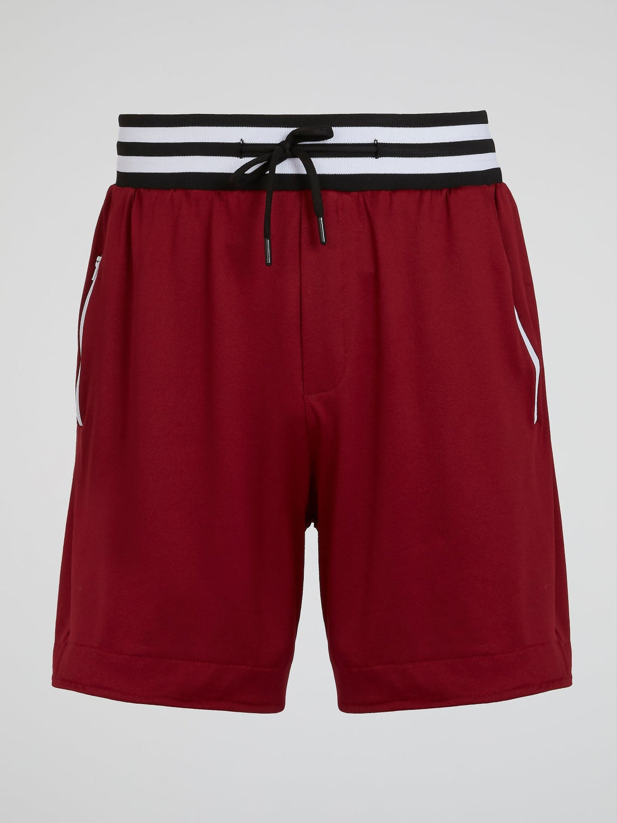 Burgundy Drawstring Bermuda Shorts