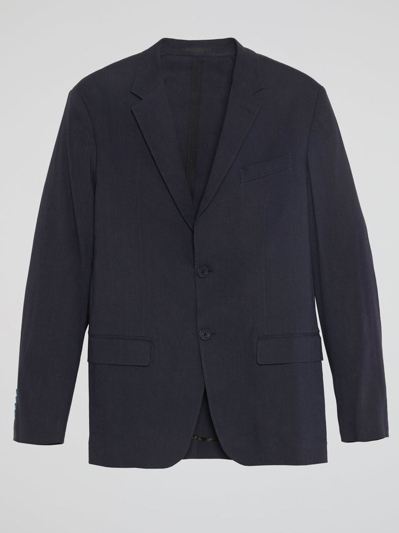 Navy Single-Breasted Blazer