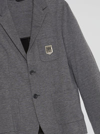 Grey Appliqu��d Blazer