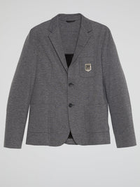 Grey Appliqu��d Blazer