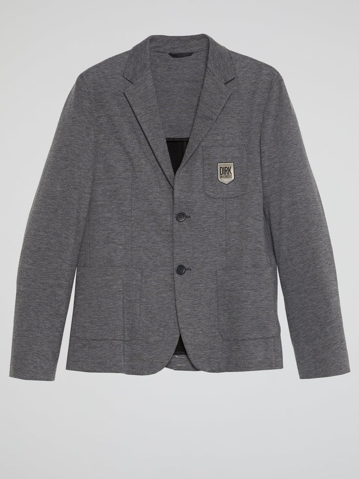 Grey Appliqu��d Blazer