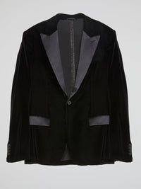 Black Contrast Detail Blazer