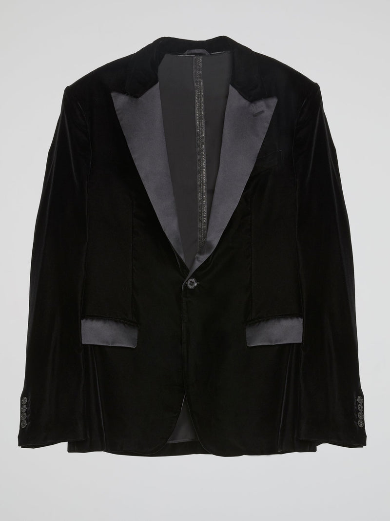 Black Contrast Detail Blazer