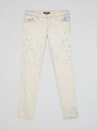 White Acid Wash Jeans