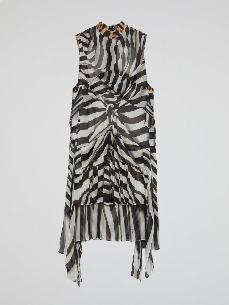 Animal Print Cut-Out Mini Dress