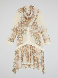 Snake Print Cowl Neck Dress