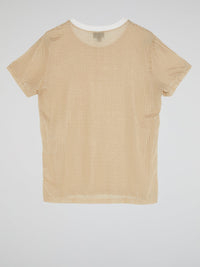 Beige Studded Crewneck T-Shirt