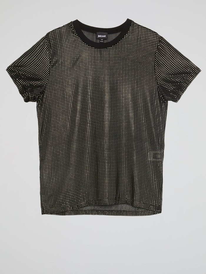 Black Studded Crewneck T-Shirt