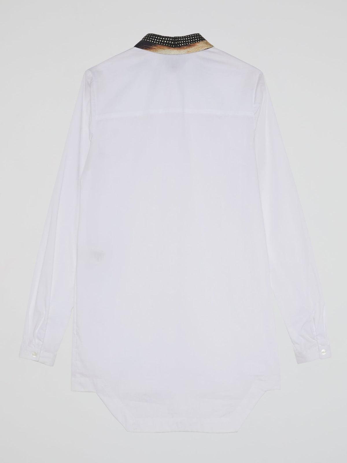 White Studded Collar Dress Shirt