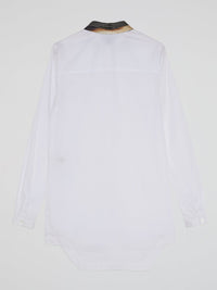 White Studded Collar Dress Shirt