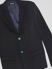 Navy Single-Breasted Blazer