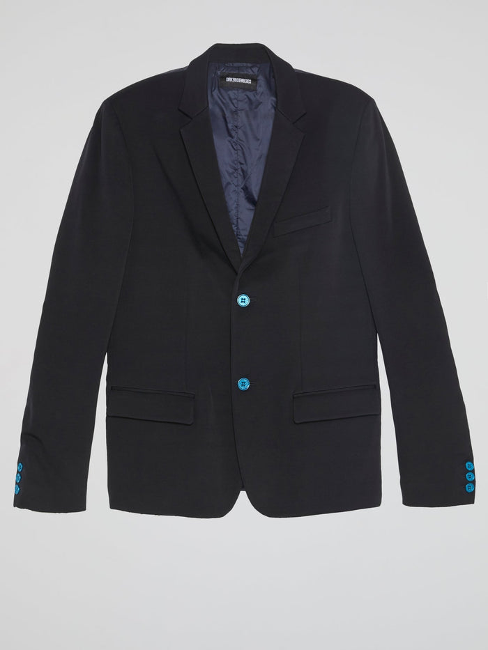 Navy Single-Breasted Blazer