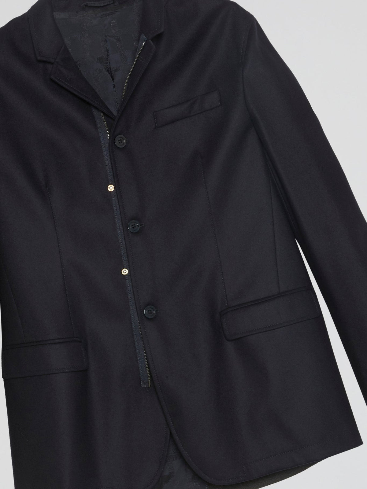 Navy Panelled Blazer