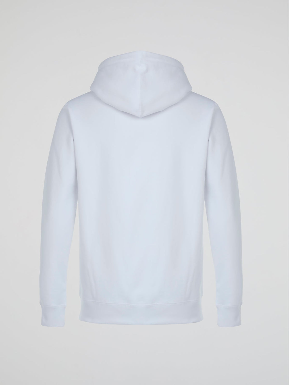 White Front Pocket Printed Hoodie