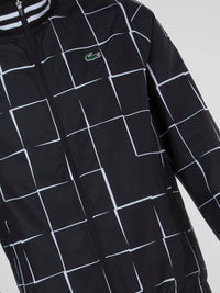 Black Windowpane Plaid Tracksuit