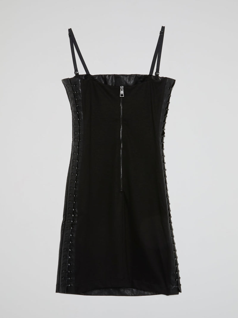 Black Rear Zip Cami Dress