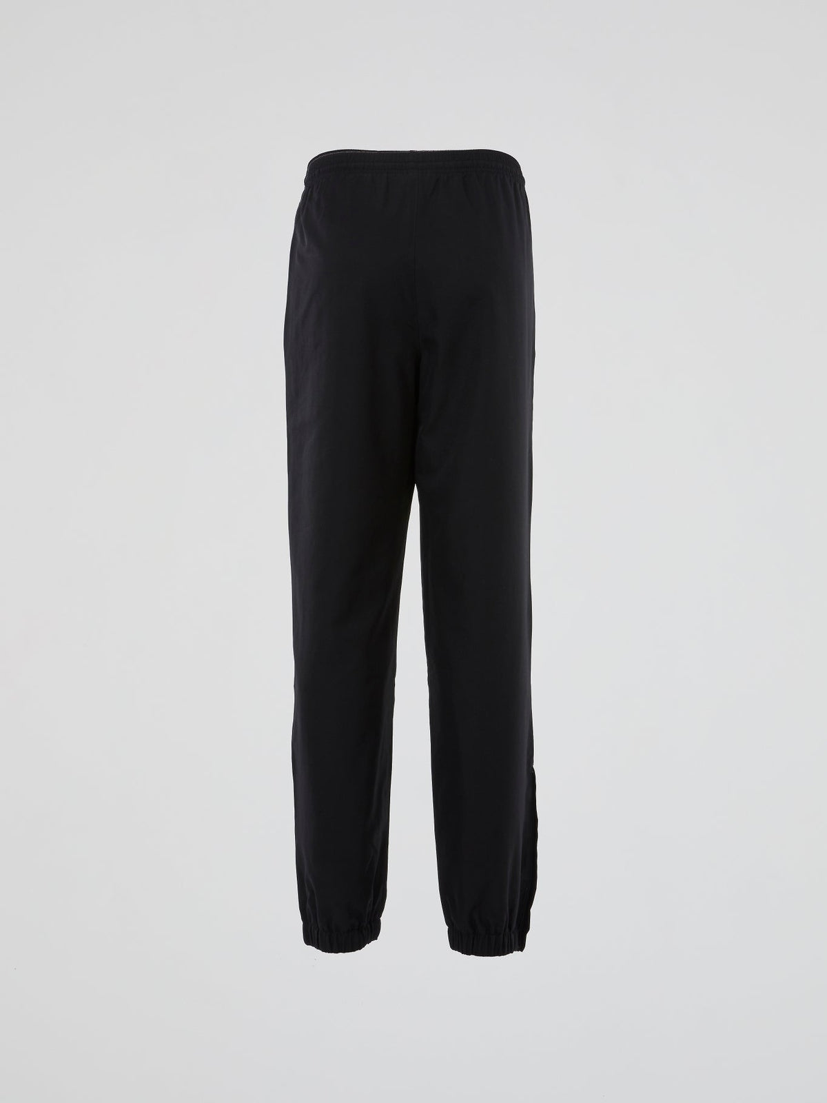 Black Ribbed Waistband Track Trousers