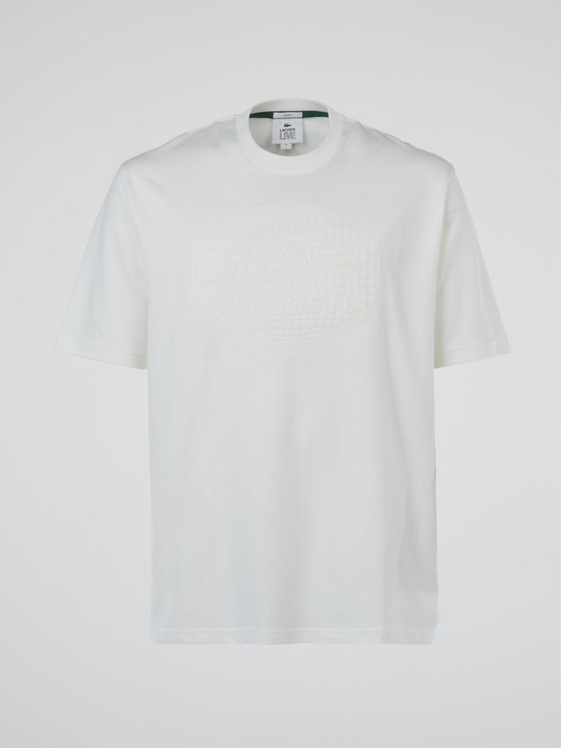 White Logo Cotton T-Shirt