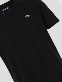 Black Logo Round Neck T-Shirt