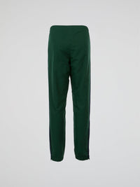 Green Elastic Waist Track Trousers