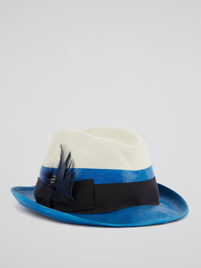 Colour Block Fedora Hat