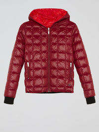 Red Reversible Quilted Jacket