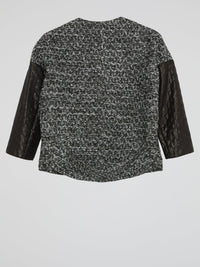 Black Tweed Top