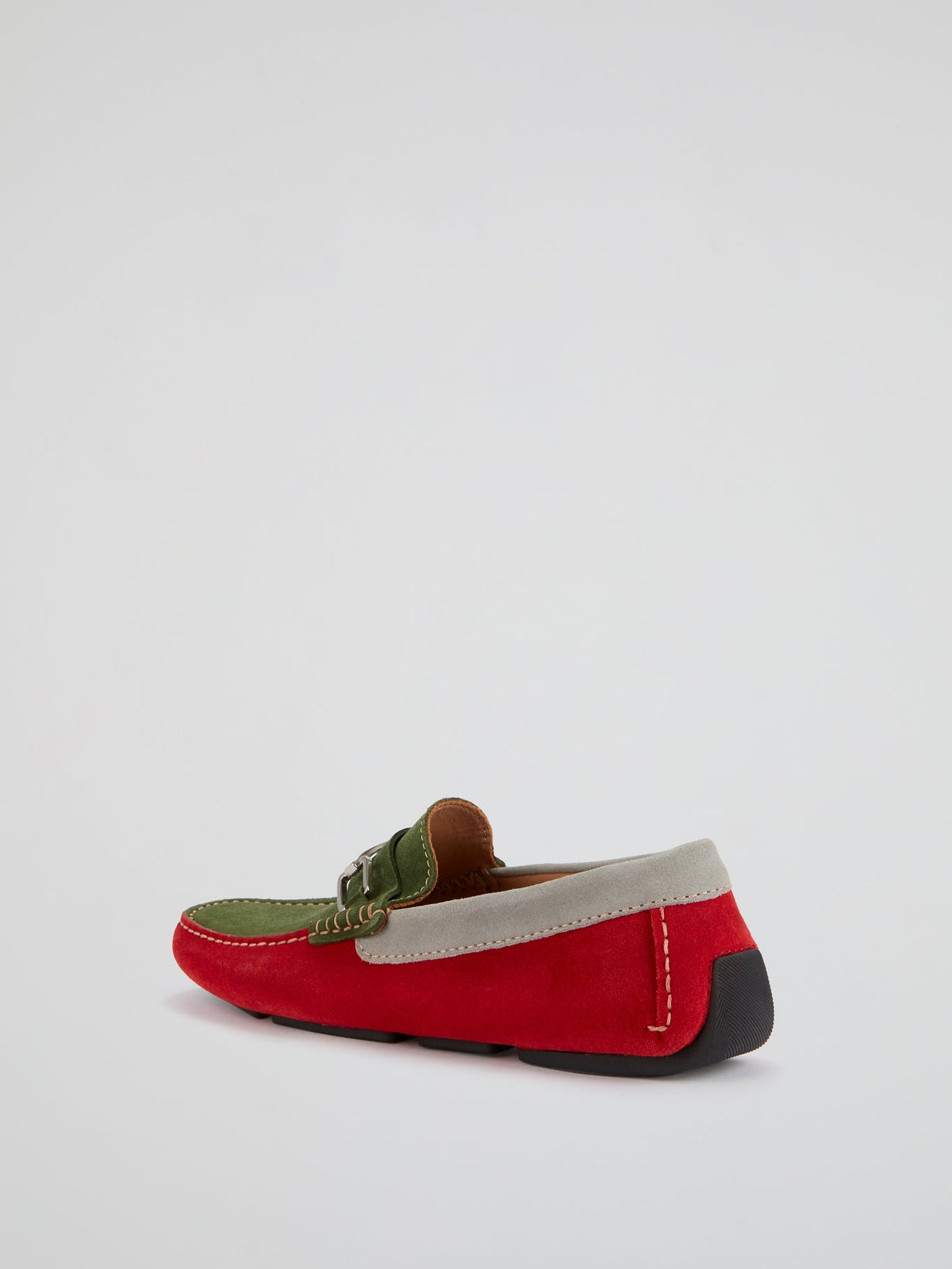 Colour Block Suede Loafers