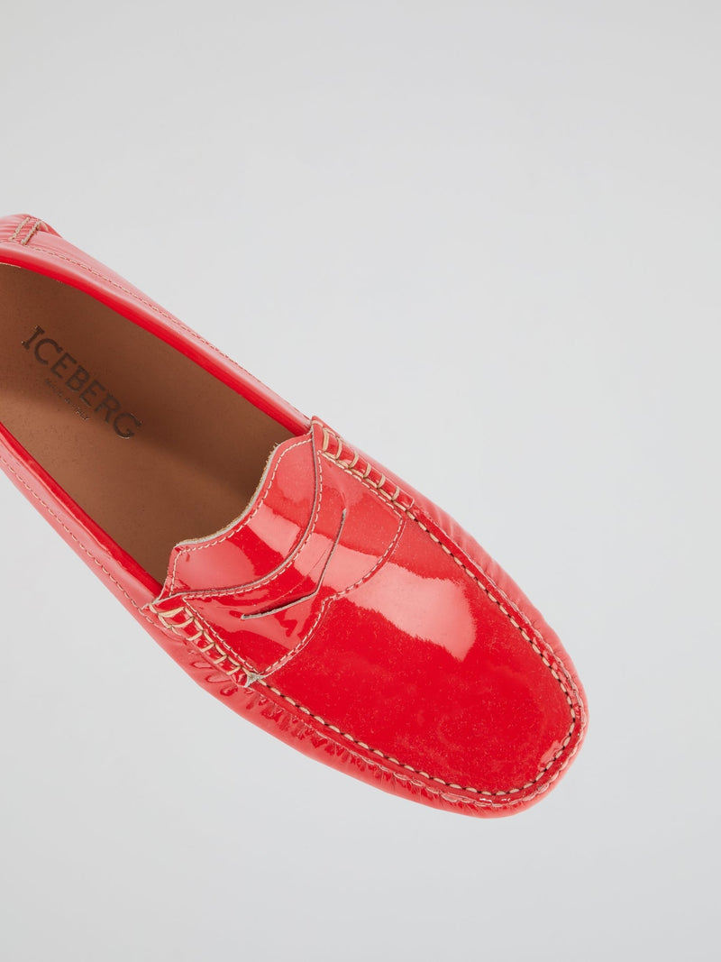 Red Patent Leather Loafers