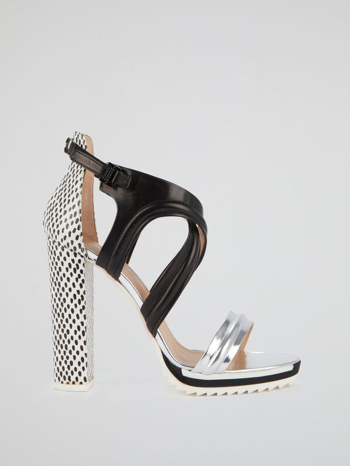 Block Heel Cage Sandals