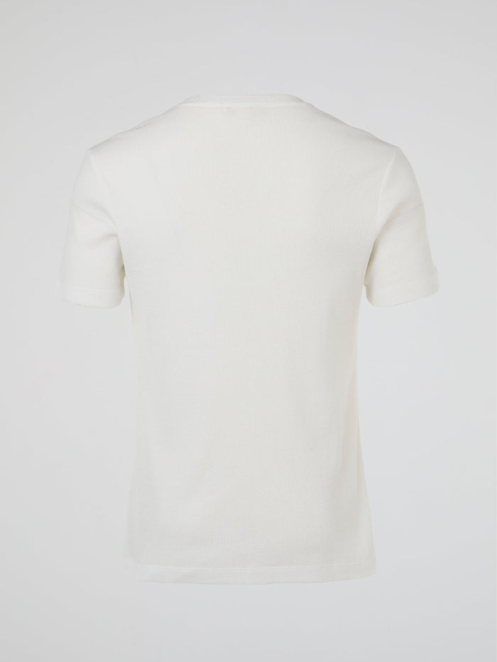 White Pocket Detail Cotton T-Shirt