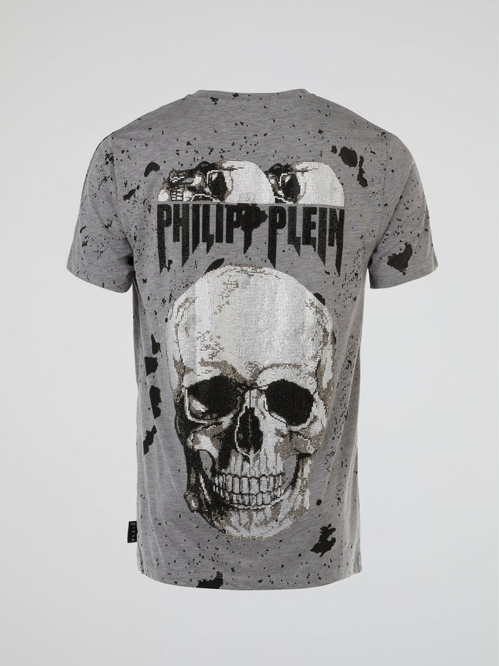 Grey Rear Skull T-Shirt