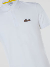 White Short Sleeve Polo Shirt