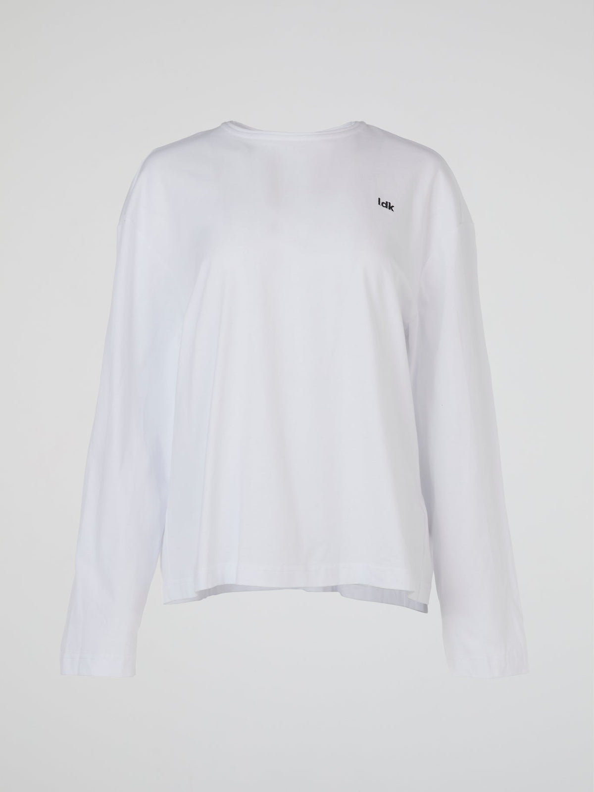 White Oversized Long Sleeve Top