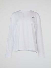 White Oversized Long Sleeve Top