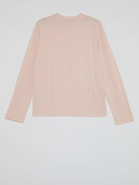 Pink Crewneck Long Sleeve Top