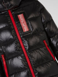 Black Puffer Nylon Jacket