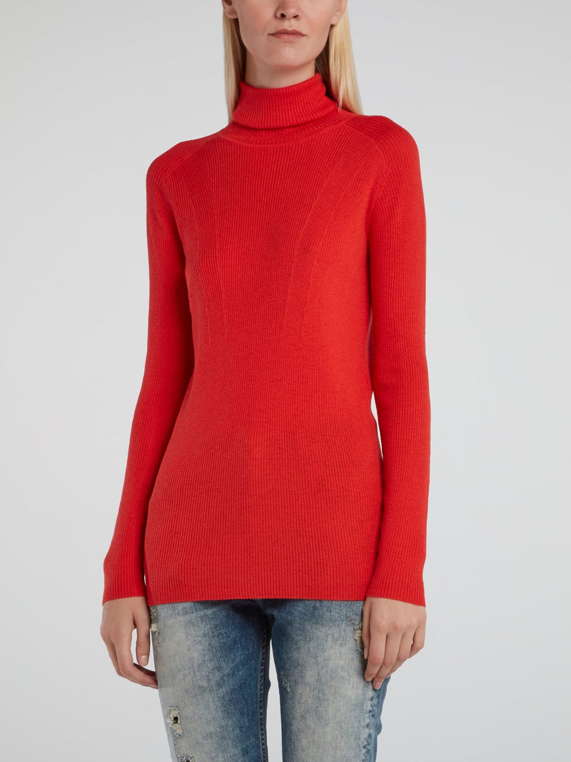 Red Turtleneck Sweater