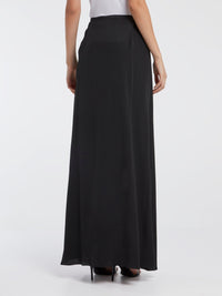 Black Slit Detail Maxi Skirt