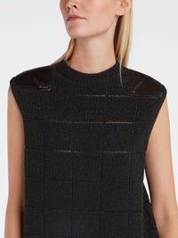 Black Glittered Knitted Top