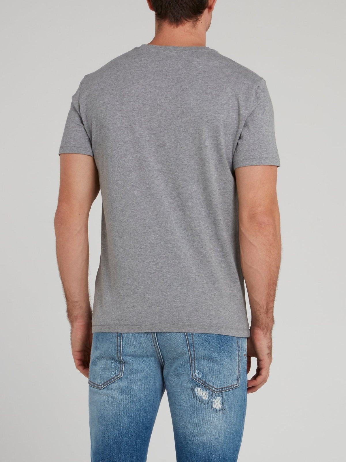 Grey Graphic Print Crewneck T-Shirt